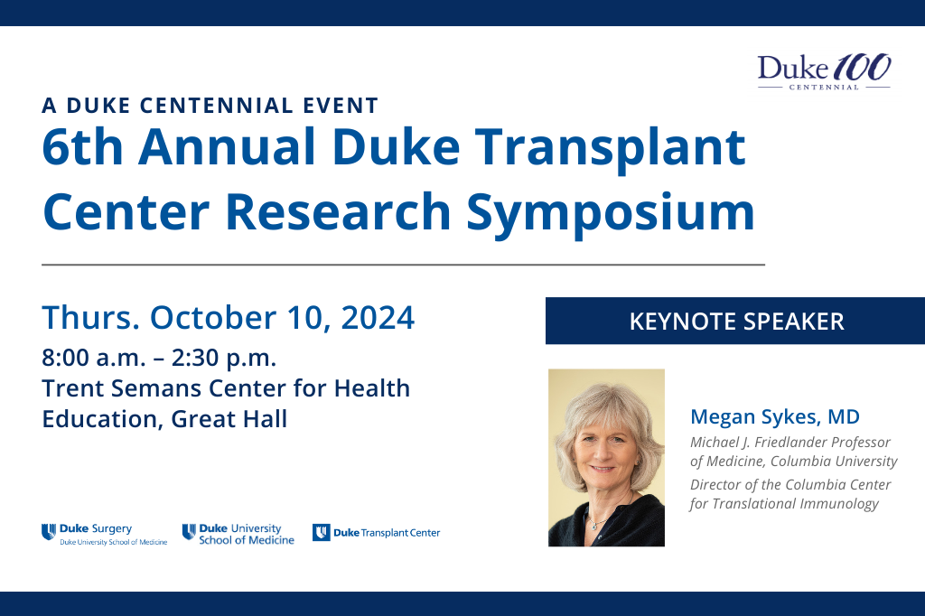 Graphic promoting details for DTC Research Symposium